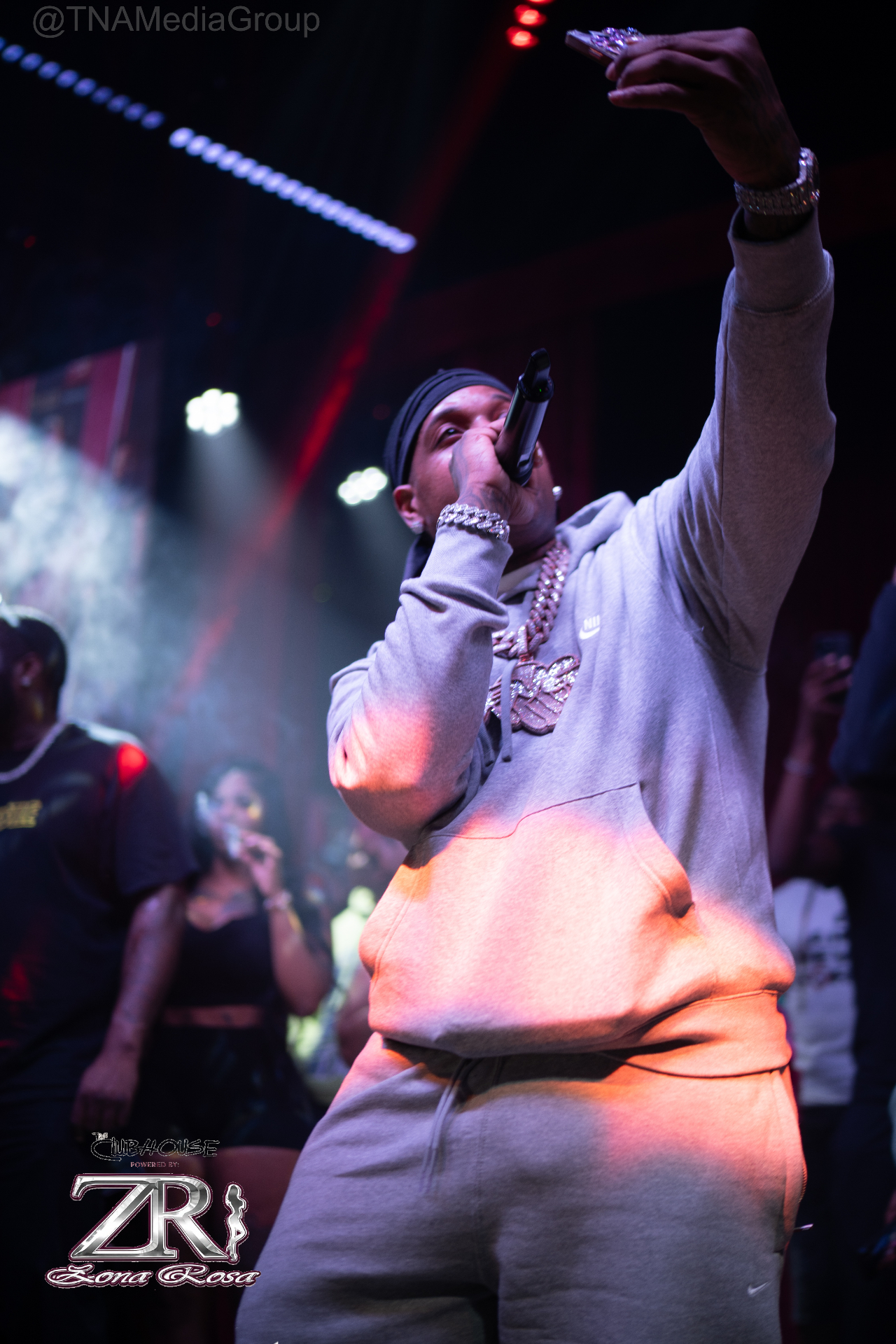 On stage